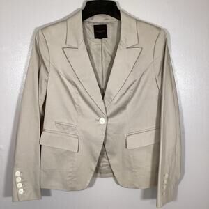 The Limited Collection Beige Pinstripe Blazer Large Office Business Professional